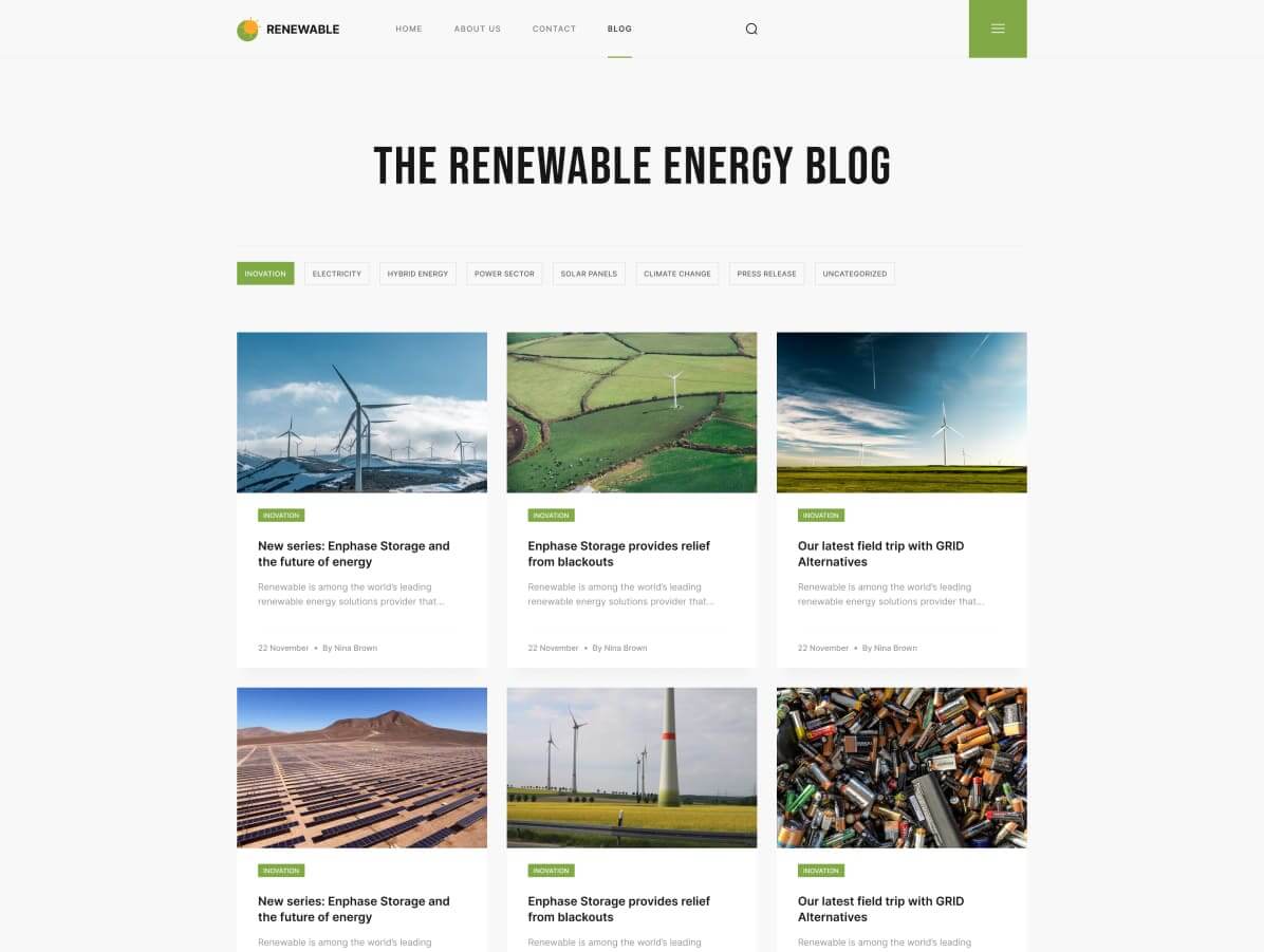 image example page of project